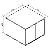 Fackelmann Aufsatzschrank für Waschmaschine/Trockner (Weiß, H x B x T: 480 x 650 x 651 mm) | BAUHAUS