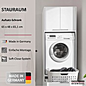 Fackelmann Aufsatzschrank für Waschmaschine/Trockner (Weiß, H x B x T: 480 x 650 x 651 mm) | BAUHAUS