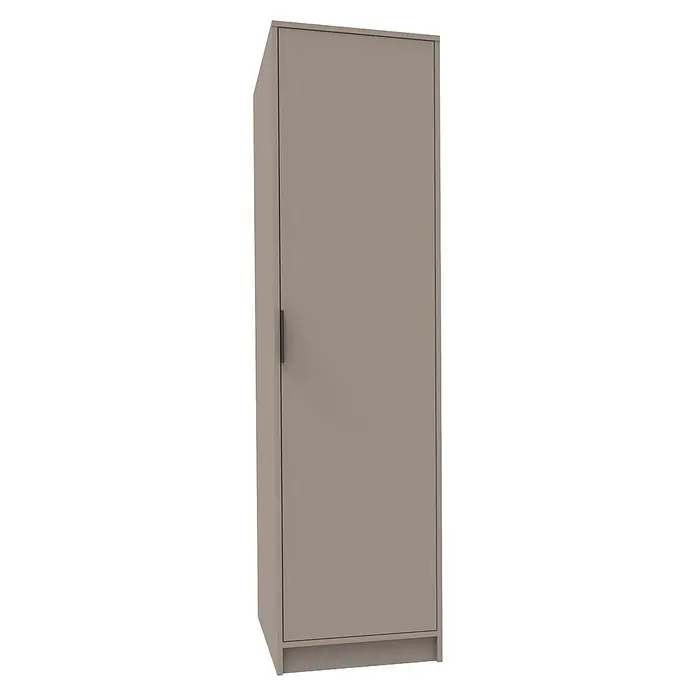 Fackelmann Waschmaschinenschrank Typ 5 - B x L: 115 x 65 cm, Kaschmir - Hoher, taupefarbener Hochschrank mit einer Tür und Griffmulde.