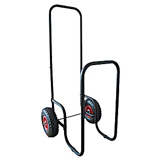 Lienbacher Carro para leña (50 x 48 x 106 cm, Negro)