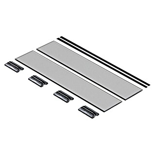 Fackelmann Schubladeneinsatz (L x B x H: 323 x 4 x 66 mm, Grau, Kunststoff, Schubtiefe (innen) 332 mm)