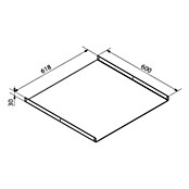 Fackelmann Glattblech Bodenblech für Waschmaschine/Trockner (L x B: 600 x 618 mm, Stahl) | BAUHAUS