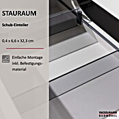Fackelmann Schubladeneinsatz (L x B x H: 335 x 4 x 66 mm, Grau, Kunststoff, Schubtiefe (innen) 344 mm) | BAUHAUS