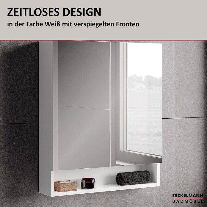 Fackelmann Hängeschrank (B x T x H: 600 x 154 x 718 mm, Farbe Front: Spiegel) | BAUHAUS