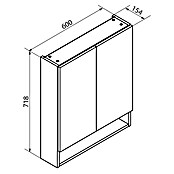 Fackelmann Hängeschrank (B x T x H: 600 x 154 x 718 mm, Farbe Front: Weiß) | BAUHAUS