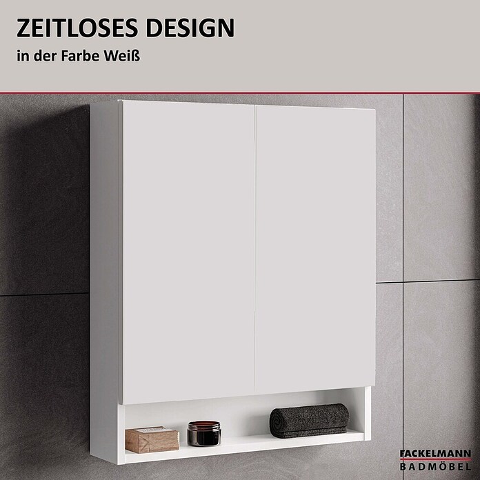 Fackelmann Hängeschrank (B x T x H: 600 x 154 x 718 mm, Farbe Front: Weiß) | BAUHAUS