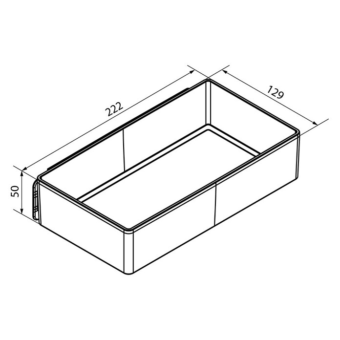 Fackelmann Aufbewahrungsbox (L x B x H: 129 x 222 x 50 mm, Kunststoff, Anthrazit) | BAUHAUS