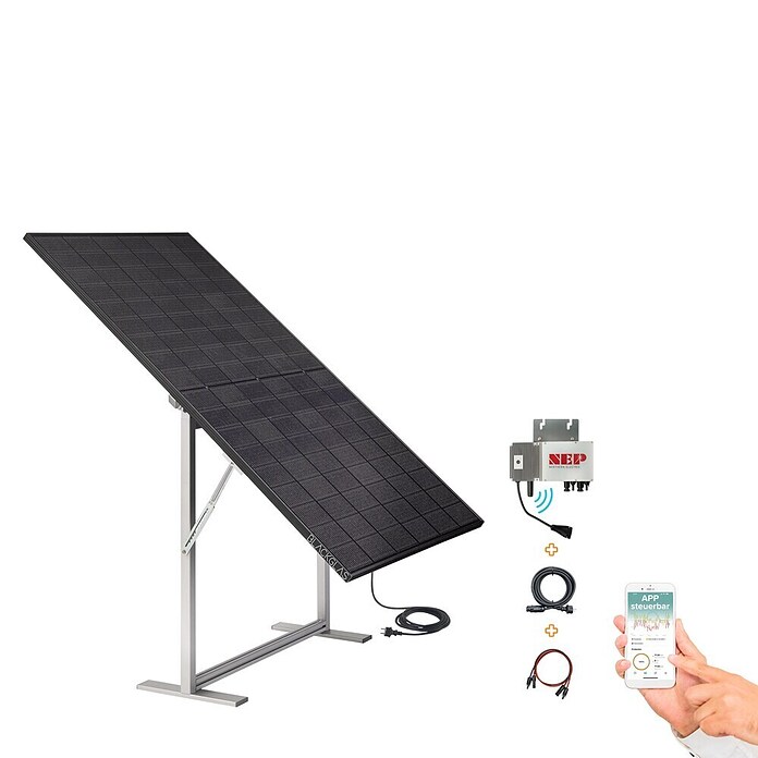 Blackglas Solar-Tischkraftwerk Geo Kraft (450 W, L x B x H: 180 x 120 x 140 cm, Ohne Rollen) | BAUHAUS