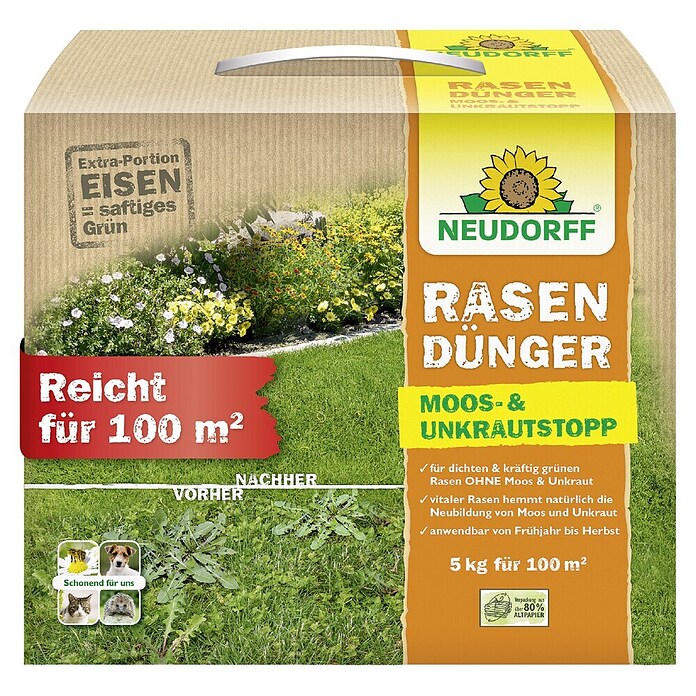 Neudorff Rasendünger Moos- & Unkrautstopp (5 kg) | BAUHAUS
