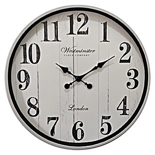Globo Wanduhr Mia (Weiß, Durchmesser: 506 mm)