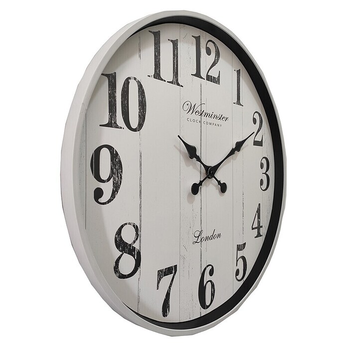 Globo Wanduhr Mia (Weiß, Durchmesser: 506 mm) | BAUHAUS