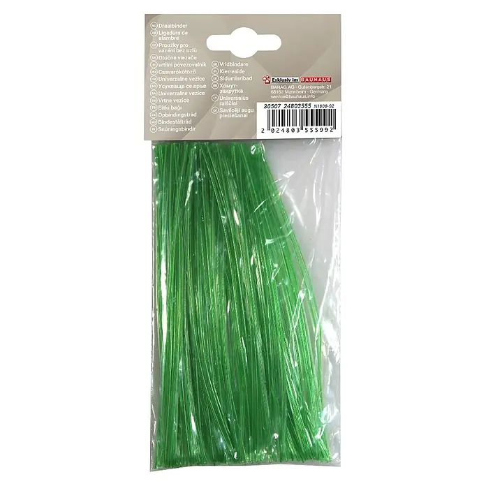 Gardol Drehbinder - 100 Stk., 15 cm - Packung grüner, kunststoffbeschichteter Universal-Drehbinder zum Binden.