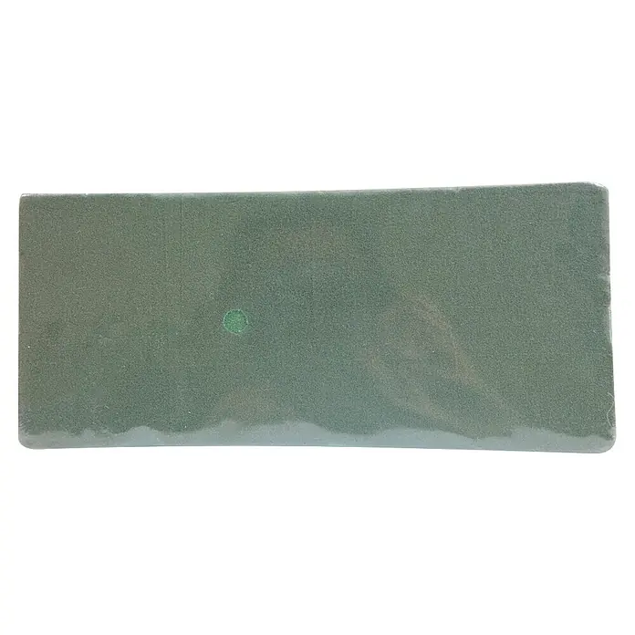 Gardol Steckmasse - 22,5 x 10,5 x 6,5 cm, Geeignet für: Frischblumen - Grün-grauer rechteckiger Steckschaumblock mit hellgrünem Rundfleck.