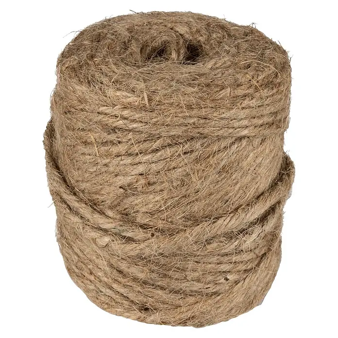 Gardol Juteschnur - Natur - Spule aus naturbraunem Bindfaden, fest gewickelt.