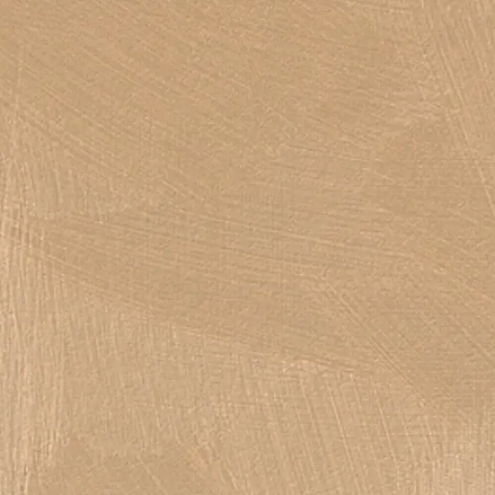 SCHÖNER WOHNEN-Farbe Trendstruktur Farbeffektputz Metall-Optik Effektfarbe - Blassgold, Glänzend, 1 l - Nahaufnahme einer beigen Textur mit subtilen Pinselstrichen, die ein warmes und natürliches Aussehen verleihen.