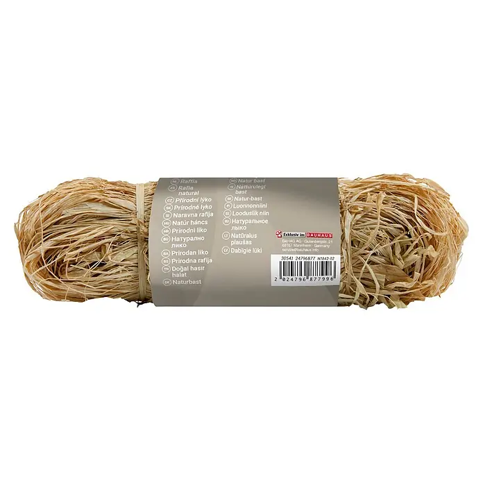 Gardol Naturbast - 150 g - Ein Knäuel naturfarbenes Bast oder Raffia, ideal für Bastelarbeiten und Dekoration.
