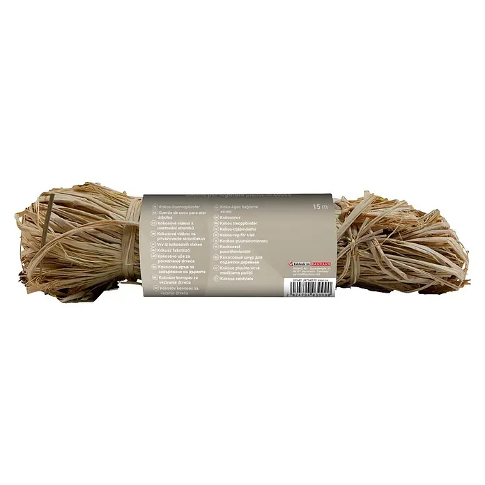 Gardol Naturbast - 50 g - 15m Rolle natürliches Kokosfasergarn zum Anbinden von Pflanzen.