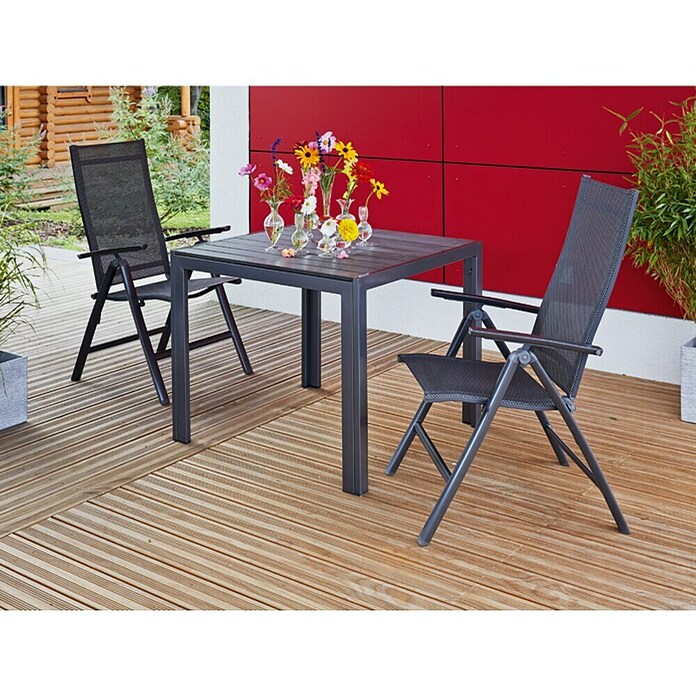 Sunfun Maja Sillón de posiciones (Color: Antracita, Ancho: 61 cm)