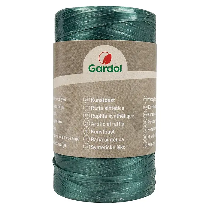 Gardol Kunstbast - 400 m, Grün - Grüne Kunstbastrolle zum Binden und Basteln.