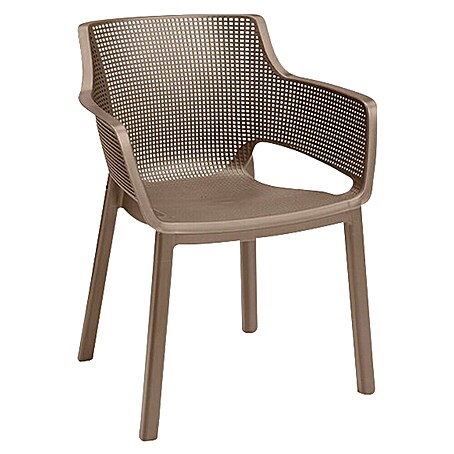 Keter Silla de jardín Elisa (Polipropileno, Cappuccino, An x Pr x Al: 53 x 62 x 78,4 cm)