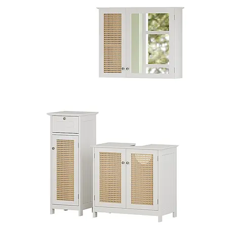 Vicco  Badmöbel-Set Rosario Weiß 3 teilig