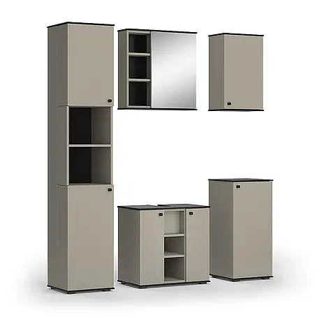 Vicco  Badmöbel-Set Joli Greige 5 Teile