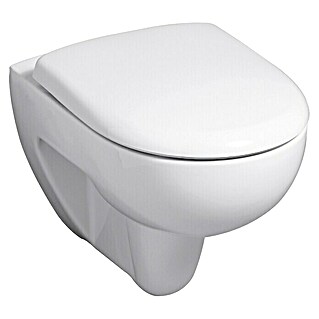Geberit Renova Wand-WC-Set (Spülrandlos, Ohne Spezialglasur, Spülform: Tief, WC Abgang: Waagerecht, Mit WC-Sitz)