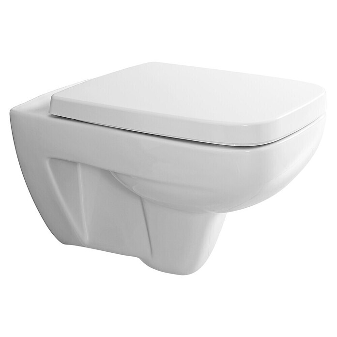 Geberit Renova Nr. 1 Plan Spülrandloses Wand-WC-Set (Mit WC-Sitz, Tiefspüler, Weiß)
