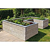 Hochbeet - Holzbeton - Premium (Maße: 220x325x220x75 cm, Holz, Grau/Braun, 75 cm) | BAUHAUS
