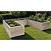 Hochbeet - Holzbeton - Premium (Maße: 325x430x325x75 cm, Holz, Grau/Braun, 75 cm) | BAUHAUS