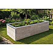 Hochbeet - Holzbeton - Premium (L x B x H: 325 x 115 x 75 cm, Holz, Grau/Braun) | BAUHAUS