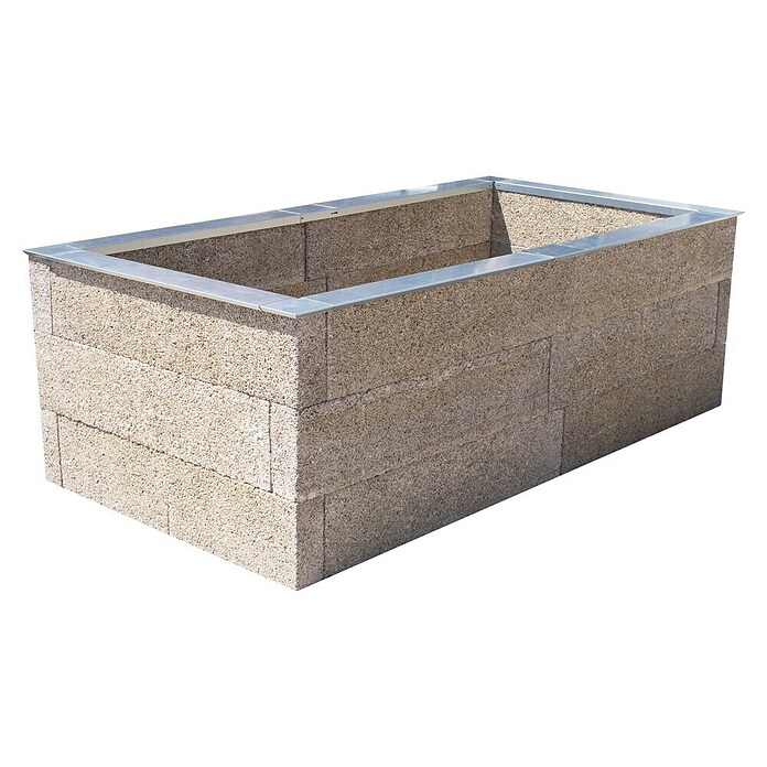 Hochbeet - Holzbeton - Premium (L x B x H: 220 x 115 x 75 cm, Holz, Grau/Braun) | BAUHAUS