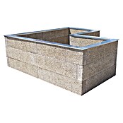 Hochbeet - Holzbeton - Premium (L x B x H: 220 x 220 x 75 cm, Holz, Grau/Braun) | BAUHAUS