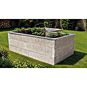 Hochbeet - Holzbeton - Premium (L x B x H: 220 x 220 x 75 cm, Holz, Grau/Braun) | BAUHAUS