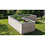 Hochbeet - Holzbeton - Premium (L x B x H: 325 x 325 x 75 cm, Holz, Grau/Braun) | BAUHAUS