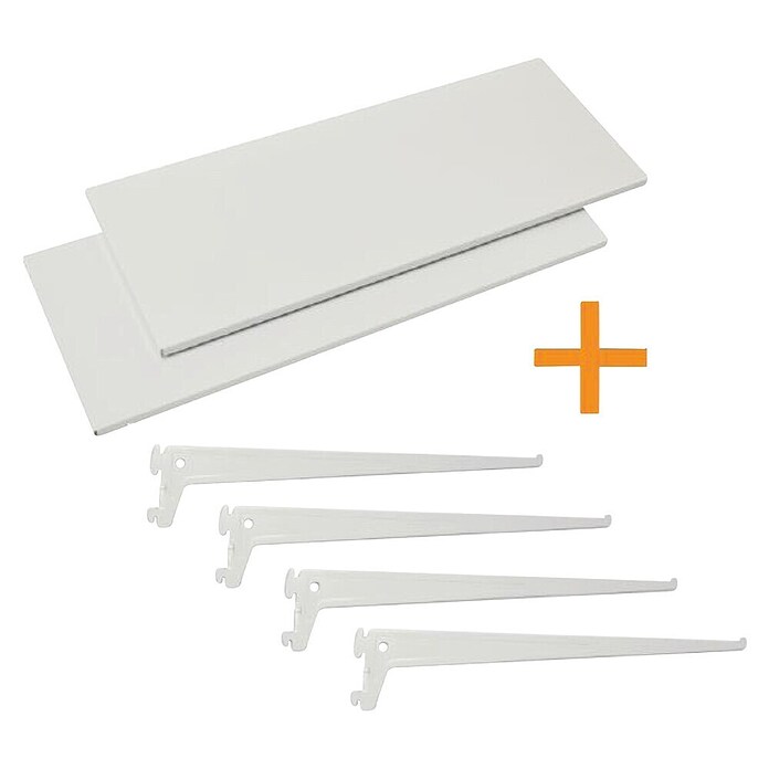 Element System Stahlfachboden (80 x 25 cm, Traglast: 30 kg/Boden, Weiß)