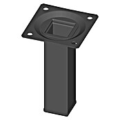 Element System Vierkant-Stahlrohrfuß (25 x 25 x 200 mm, Traglast: 30 kg, Farbe: Schwarz)