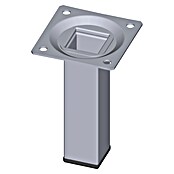 Element System Vierkant-Stahlrohrfuß (25 x 25 x 200 mm, Traglast: 30 kg, Farbe: Chrom)