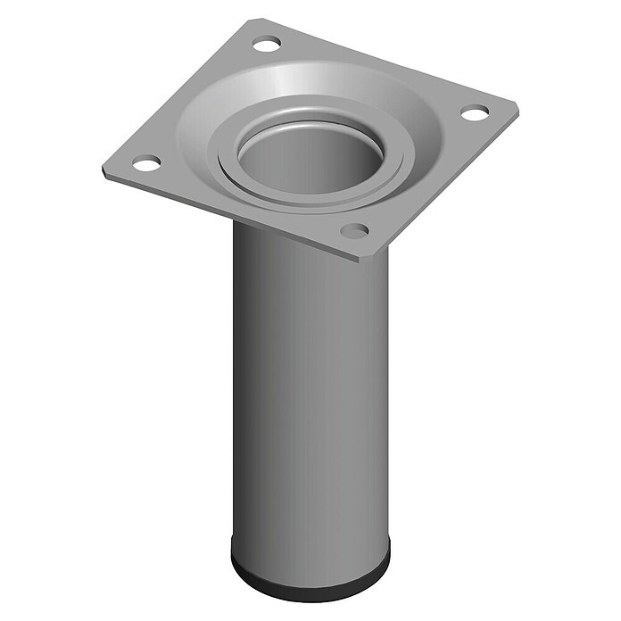 Element System Möbelfuß (Ø x L: 30 x 600 mm, Traglast: 50 kg, Weiß/Aluminium)