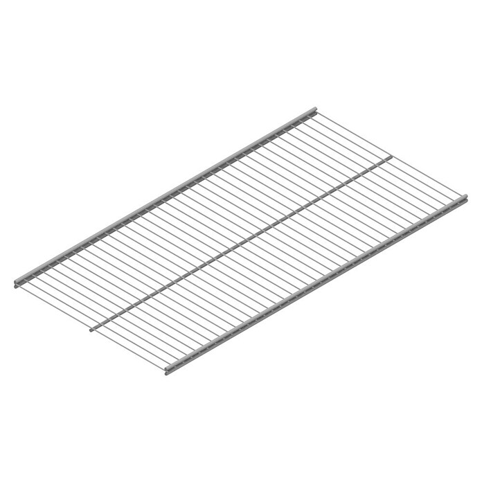 Element System Twin Drahtboden Vario (90 x 40 cm, Geeignet für: Twin Drahtbodenträger, Weiß/Aluminium)