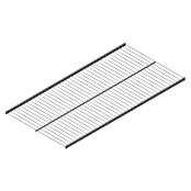 Element System Twin Drahtboden Vario (90 x 40 cm, Geeignet für: Twin Drahtbodenträger, Weiß/Aluminium)