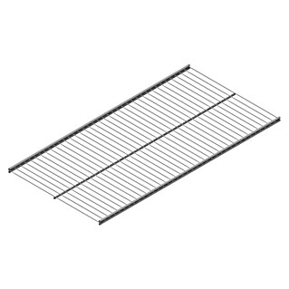 Element System Twin Drahtboden Vario (80 x 30 cm, Geeignet für: Twin Drahtbodenträger, Weiß/Aluminium)