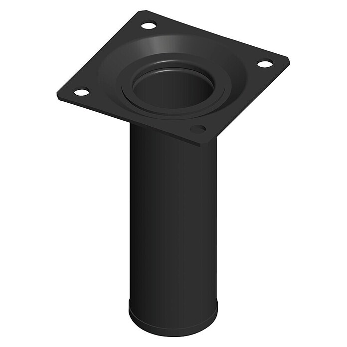 Element System Möbelfuß (Ø x L: 30 x 600 mm, Traglast: 50 kg, Schwarz)