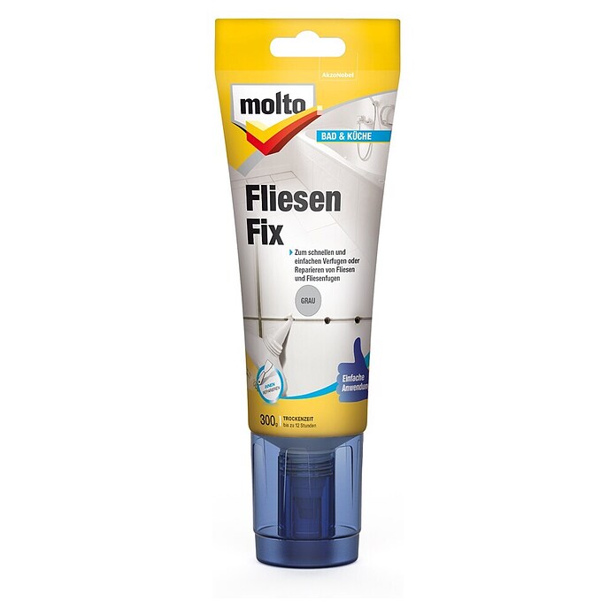 Molto Fertigspachtel Fliesen-Fix (300 ml, Grau)