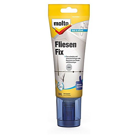 Molto Fertigspachtel Fliesen-Fix (300 ml, Grau)