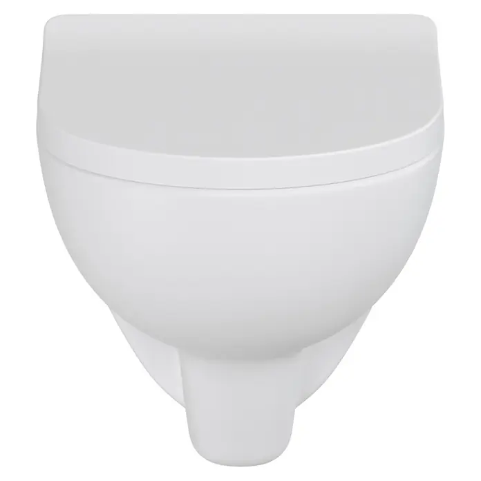 Villeroy & Boch Wand-WC-Set Targa Twist Flush - Spülrandlos, Ohne Spezialglasur, Spülform: Tief, WC Abgang: Waagerecht, Weiß