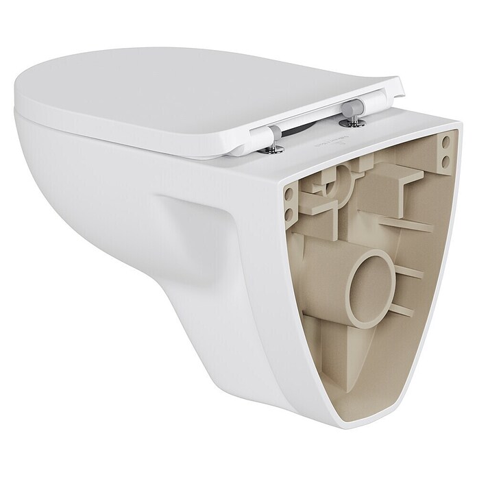 Villeroy & Boch Set za stenski WC Targa Twist Flush  (Izpiranje brez roba, Brez posebne glazure, Oblika splakovanja: Globok, WC odtok: Vodoravno, Bela) | 3943 - WC Wand Marke | DBBA - Keramik Marke | DBB - Keramik | DB - Keramik/Wannen | D - Sanitär | BAUHAUS