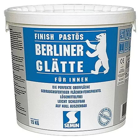 Berliner Glätte  Flächen-Feinspachtel Berliner Glätte Finish Pastös