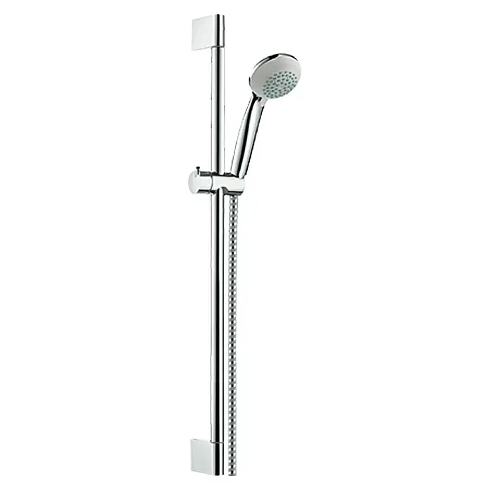 Hansgrohe Crometta Brausegarnitur Vario - Lochabstand: 91,5 cm, Art Strahl: Normalstrahl, Variostrahl, Chrom - Eine verchromte Brausestange mit Handbrause und Brauseschlauch, ideal für eine moderne Dusche.