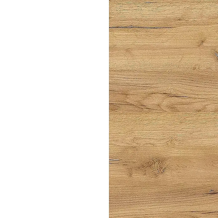 Germania Waschtischunterschrank GW-TOPEKA - B x T x H: 80 x 34 x 60 cm, Weiß/Navarra-Eiche-Nb. - Helle Holzmaserung in Braun mit sichtbarer Maserung und natürlichen Unregelmäßigkeiten.